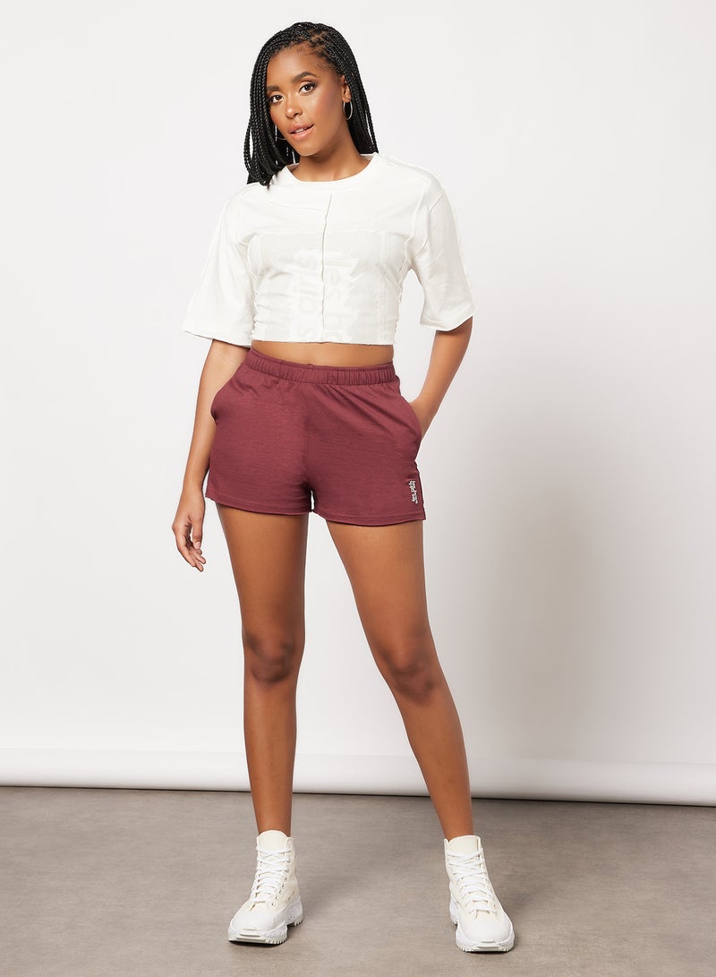 Les Girls Les Boys - Basic Logo Shorts Brown - Image 1
