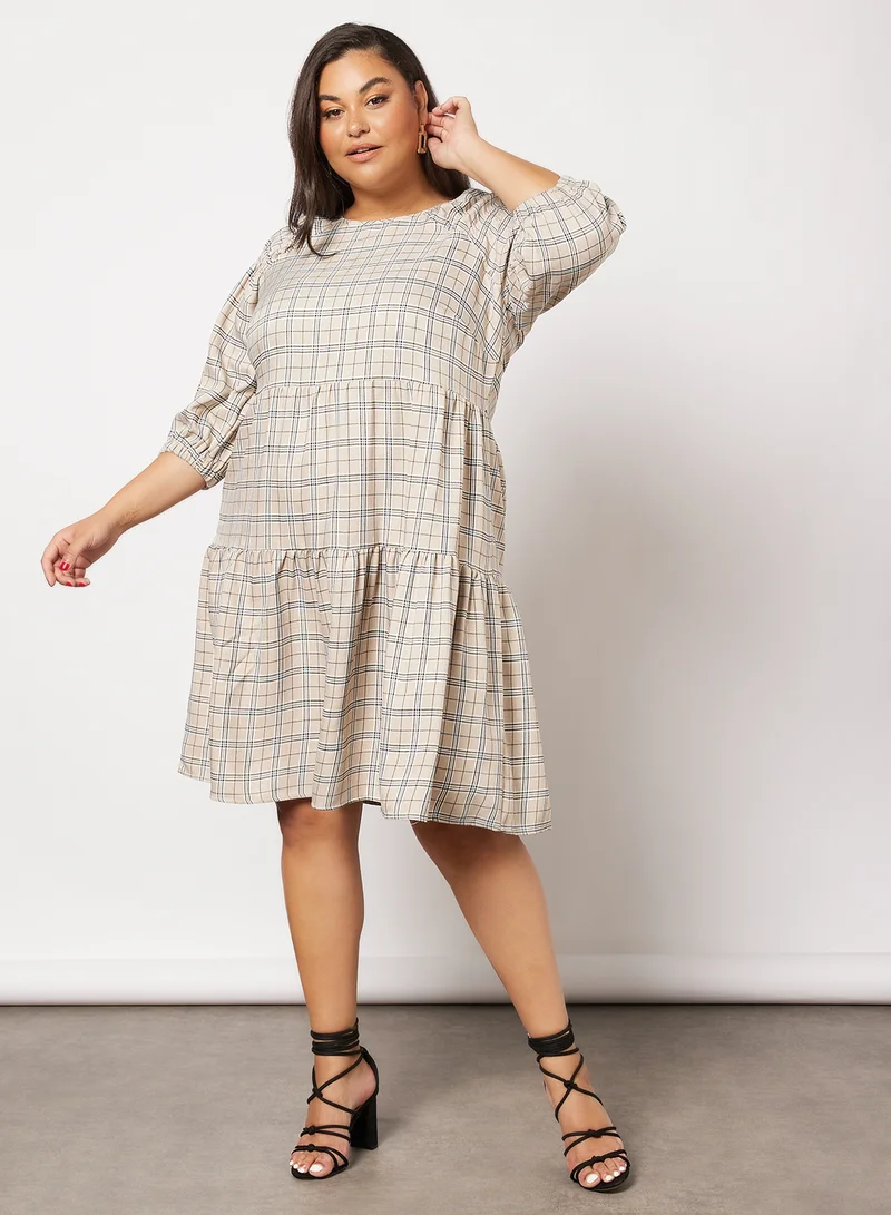 Vero Moda Curve Curve Check Print Dress