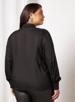 Vero Moda Curve Curve Plumeti Shirt Black  - Image 2