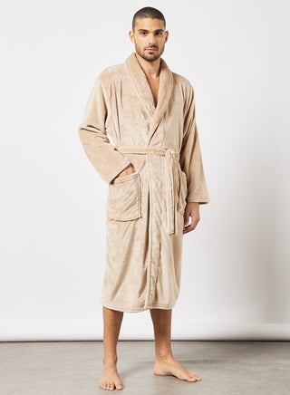 Bathrobe - 100% Cotton Quick Dry - Super Absorbent - Beige Color - 1 Piece Beige L/XL - v1646301753/N48222904V_1