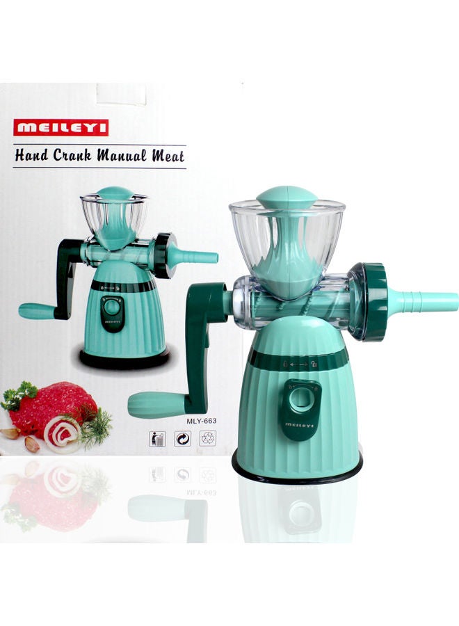 Meileyi - Manual Meat Mincer Blue/Green/Clear 500ml - Image 1