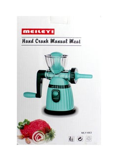 Manual Meat Mincer Blue/Green/Clear 500ml