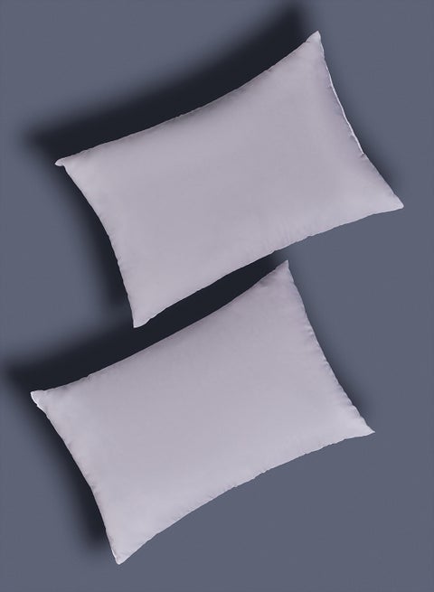 2-Piece Premium Quality Long Lasting Luxurious Ultra Soft Touch Pillow 45x70cm White2 Standard Size