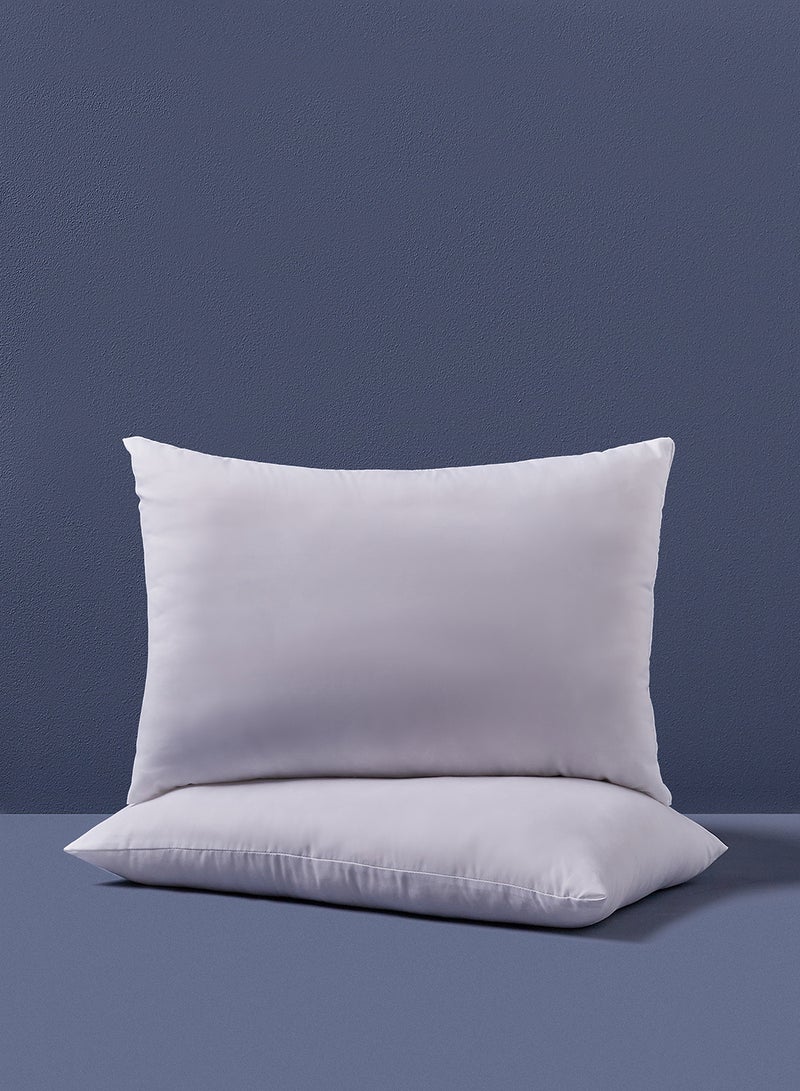 2-Piece Premium Quality Long Lasting Luxurious Ultra Soft Touch Pillow 45x70cm White2 Standard Size