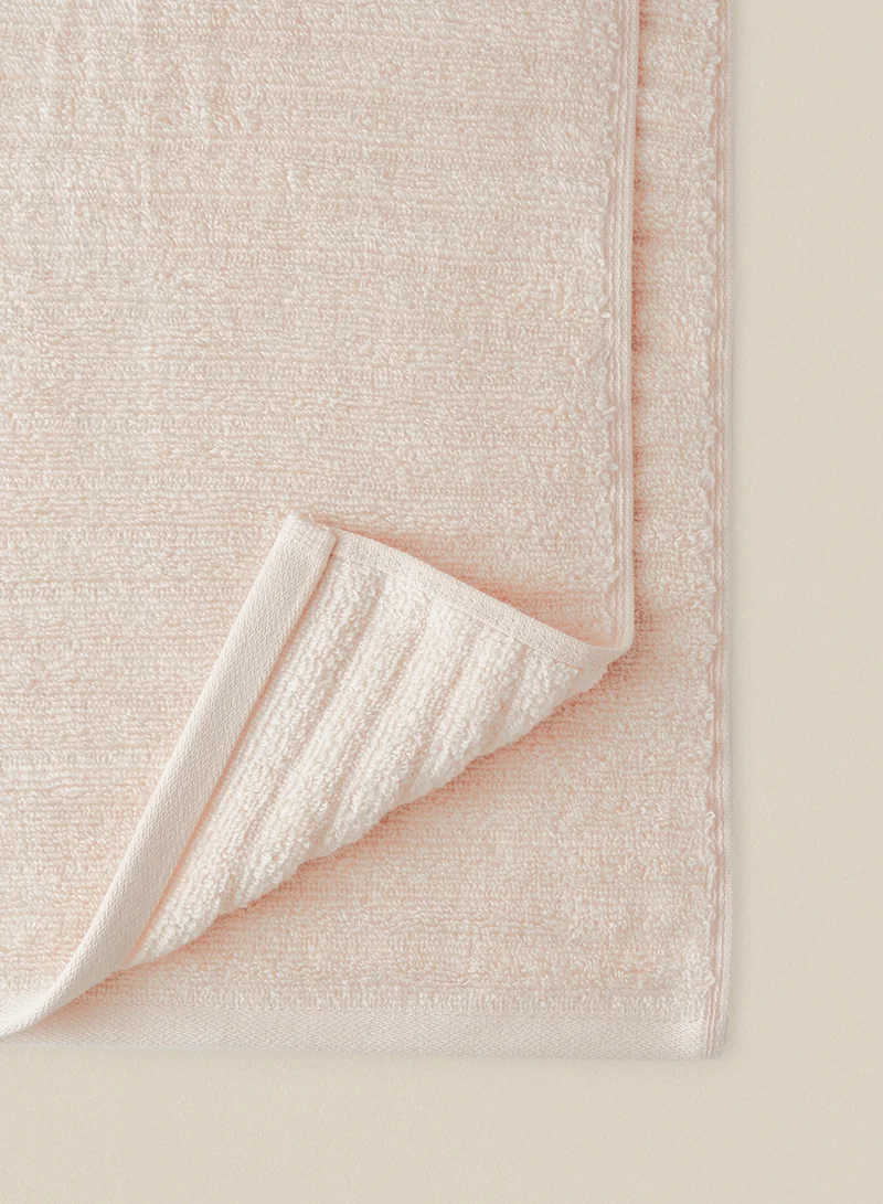 Noon East 10 Piece Bathroom Towel Set - 450 GSM 100% Cotton Ribbed - 10 Hand Towel - Highly Absorbent - Fast Dry Blush 40 x 70cm