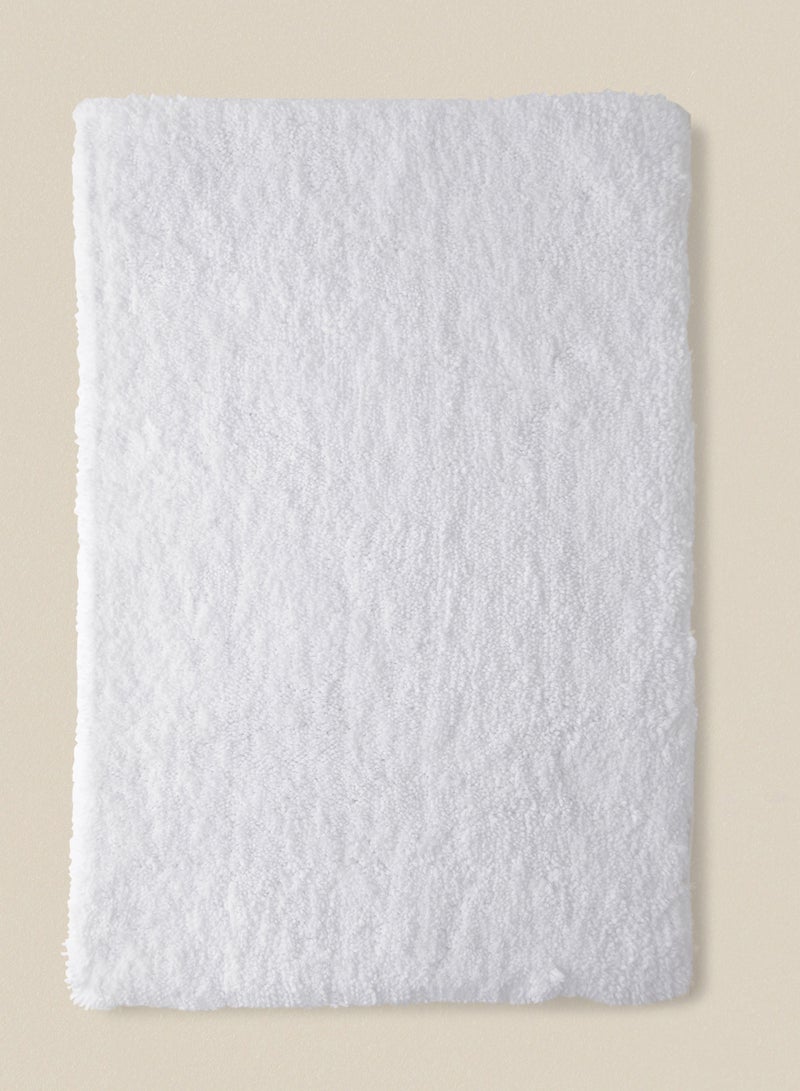 Noon East - Bath Mat - 100% Polyester 1500 GSM - Urban Living Charisma Bathroom Mat - Hot Melt Backing - Soft And Cushion White 50 x 80cm - Image 1