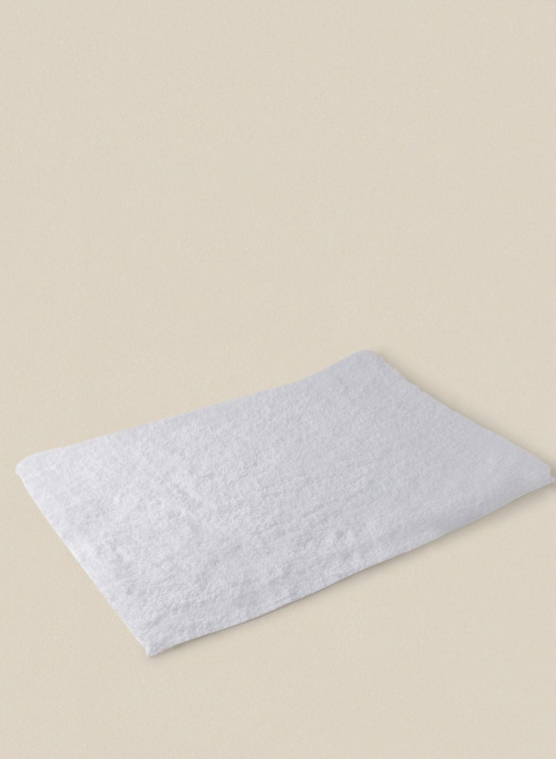Noon East - Bath Mat - 100% Polyester 1500 GSM - Urban Living Charisma Bathroom Mat - Hot Melt Backing - Soft And Cushion White 50 x 80cm - Image 1