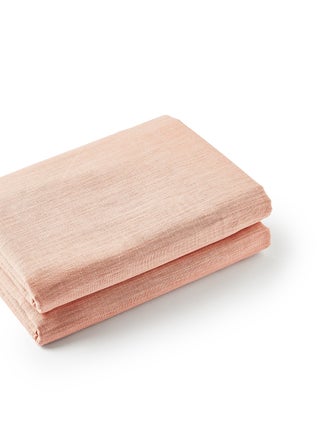 Home Essential Cotton Rich Mietta Slub Textured Curtain Pair Coral 137 x 240cm - v1646303264/N45397043A_1