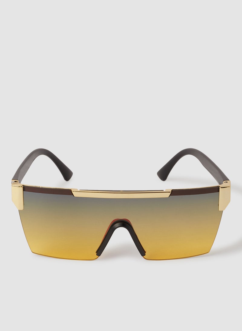 Women's Oversized Reflective Sunglasses - Image 1