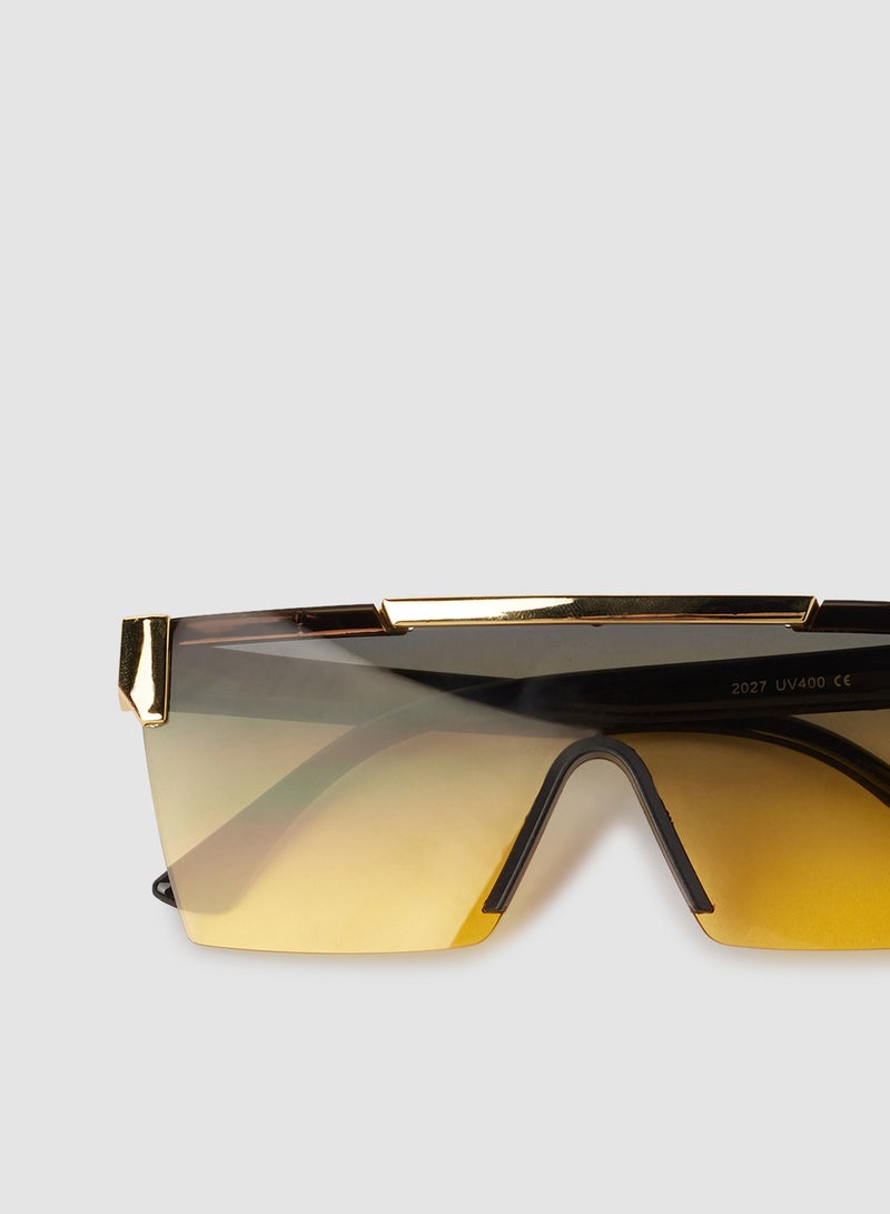 Women's Oversized Reflective Sunglasses - Image 4