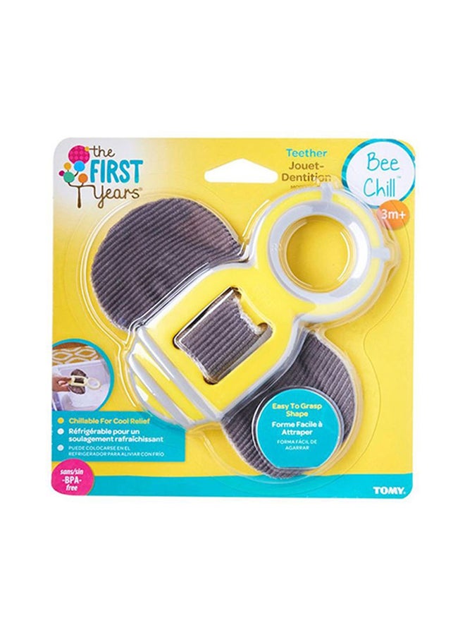 ذا فيرست ييرز عضاضة أسنان بي تشيل للأطفال بعمر أكبر من 3 أشهر، بلون أسود/أصفر/رمادي - Image 2