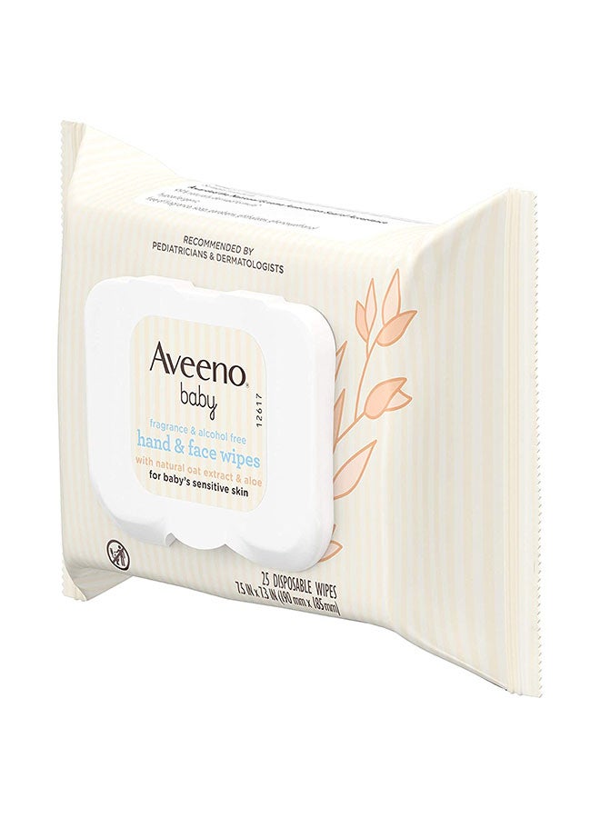 Aveeno Hand And Face Baby Wipes 4 Packs x 25 Wipes, 100 Count  - Image 4