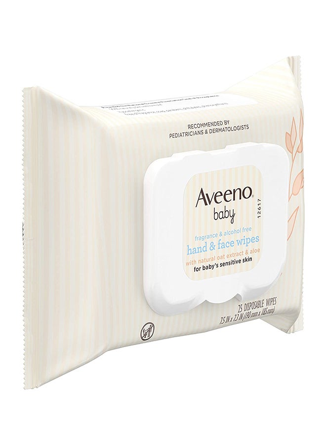 Aveeno Hand And Face Baby Wipes 4 Packs x 25 Wipes, 100 Count  - Image 5