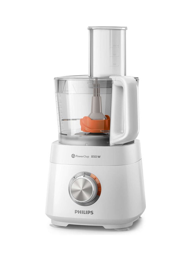 Philips - Compact Food Processor 850 W HR7520/01 White - Image 1