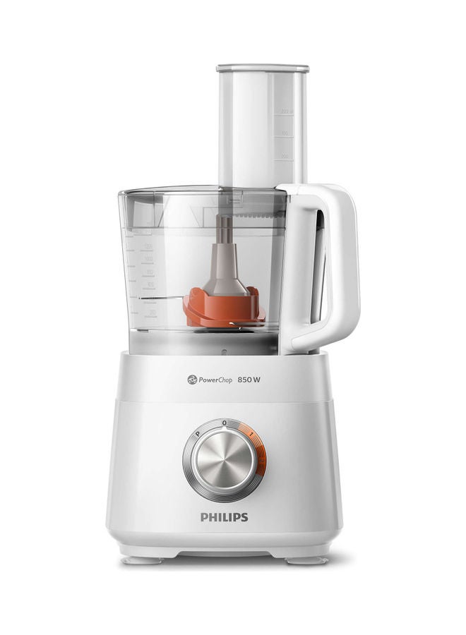 Philips - Compact Food Processor 850 W HR7520/01 White - Image 1