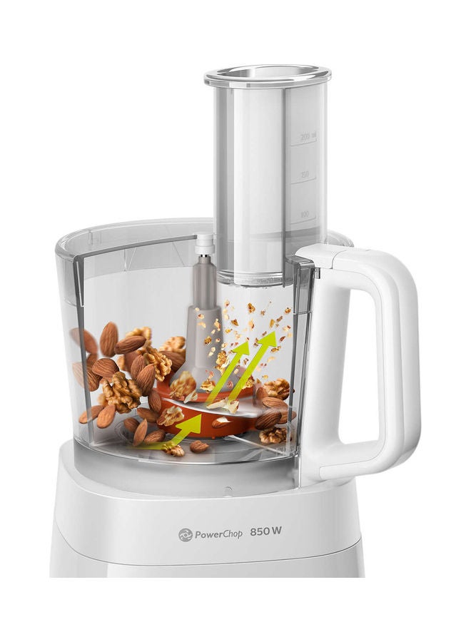Philips - Compact Food Processor 850 W HR7520/01 White - Image 1