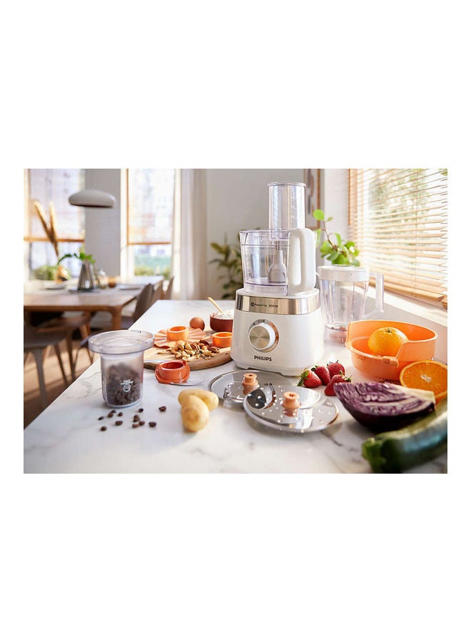 Philips - Compact Food Processor 850 W HR7520/01 White - Image 1