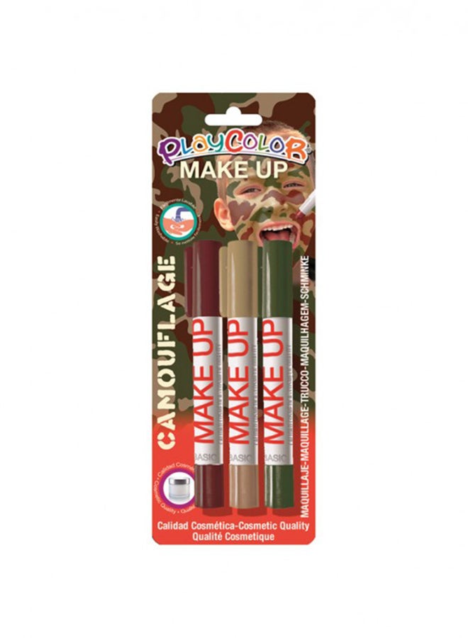 Playcolor Make up Thematic Pocket, Camouflage Bl, 3 Count 8.5x2x23.8cm  - Image 1