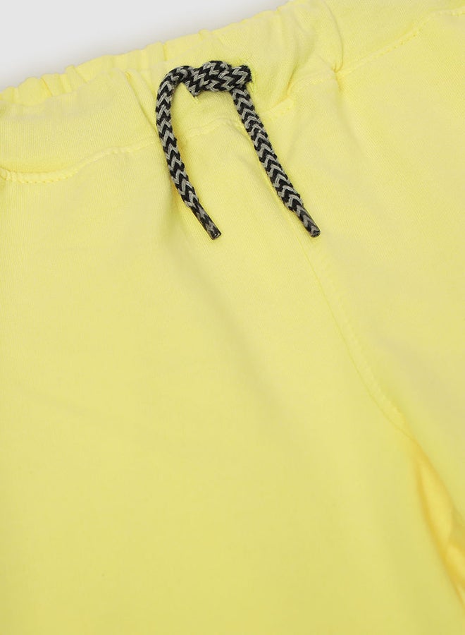 QUWA - Trendy Boys Printed Jacket And Joggers Clothing Set Yellow - Image 1