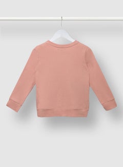 QUWA Comfortable Boys Graphic Printed Long Sleeve cotton Crew Neck Casual Sweatshirt Pink/Black  - Image 2