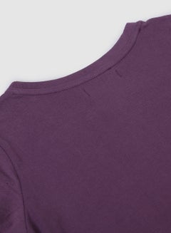QUWA Trendy Boys Graphic Printed Long Sleeve Cotton Crew Neck Sweatshirt Light Purple  - Image 4