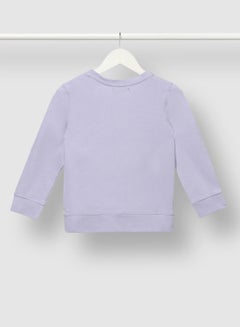 QUWA Trendy Boys Graphic Printed Crew Neck Sweatshirt Light Purple  - Image 2