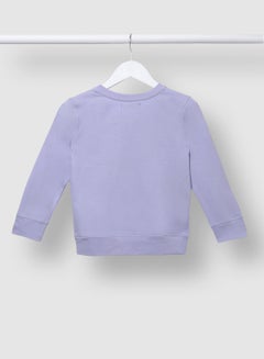 QUWA Comfortable Boys Graphic Printed Crew Neck Sweatshirt Light Purple  - Image 2