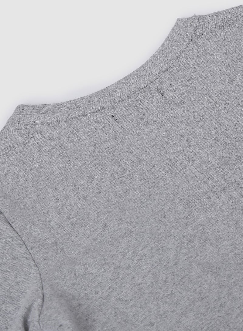 QUWA Boys Comfortable Graphic Printed Crew Neck Sweatshirt Light Grey  - Image 4