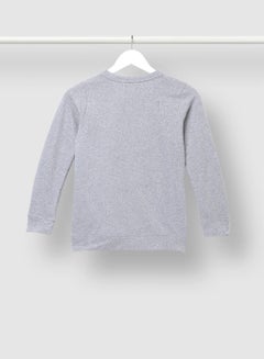 QUWA Elegant Boys Graphic Printed Sweatshirt Grey/Brown  - Image 2