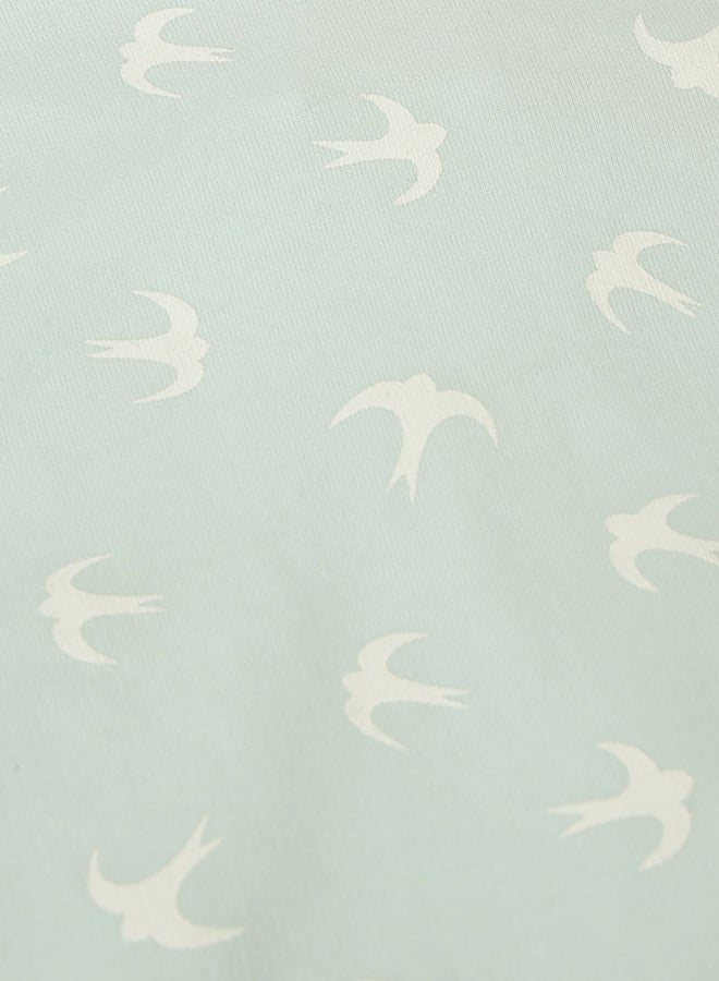 Comfortable Boys All Over Printed Casual Sweatshirt Green