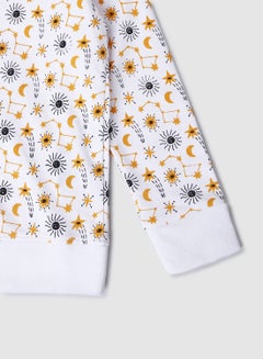 QUWA Comfortable Boys All Over Printed Sweatshirt White/Black/Yellow  - Image 4