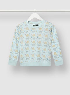 QUWA Stylish Boys All Over Printed Sweatshirt Blue  - Image 1