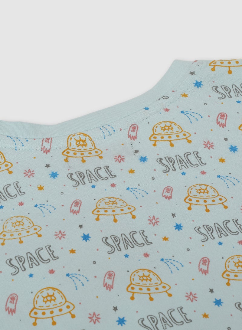 QUWA - Stylish Boys All Over Printed Sweatshirt Blue - Image 1