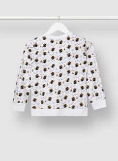 QUWA Boys All Over Printed Sweatshirt White/Black/Light Yellow  - Image 2