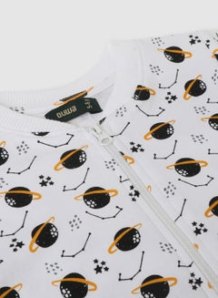 QUWA Boys All Over Printed Sweatshirt White/Black/Light Yellow  - Image 3