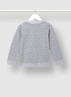 QUWA Boys All-Over Print Zip-Up Jacket Gray/Black  - Image 2