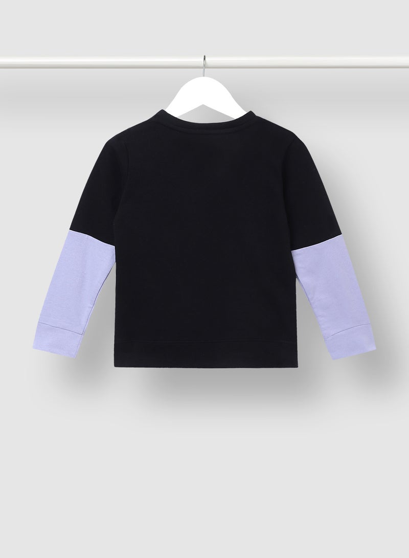 Stylish Boys Colourblock Long Sleeve Sweatshirt Black/Grey - v1646309897/N48660783V_2