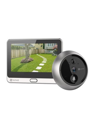 DP2C 1080p Video Door Viewer Peephole Camera, 4.3" Color Screen Display, Built in mic, Rechargable Battery, 2 Way Audio, PIR Motion Detection, Metal Housing, Cloud/SD, Silver | A0-6E2WPFBS - v1646310590/N52791539A_1
