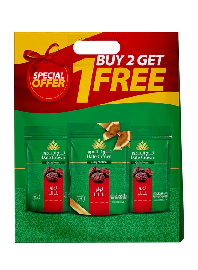 Lulu Dates 500grams Pack of 3
