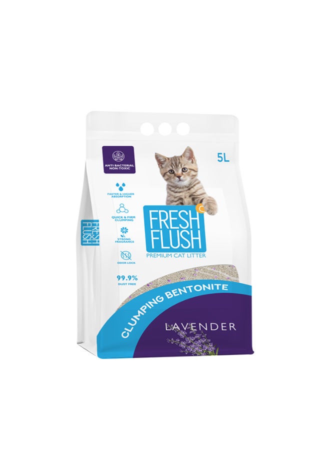 فريش فلاش البنتونيت فضلات القطط لافندر