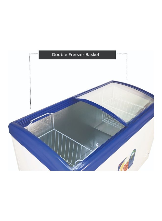 Curved Glass Sliding Door Freezer NSC495 White