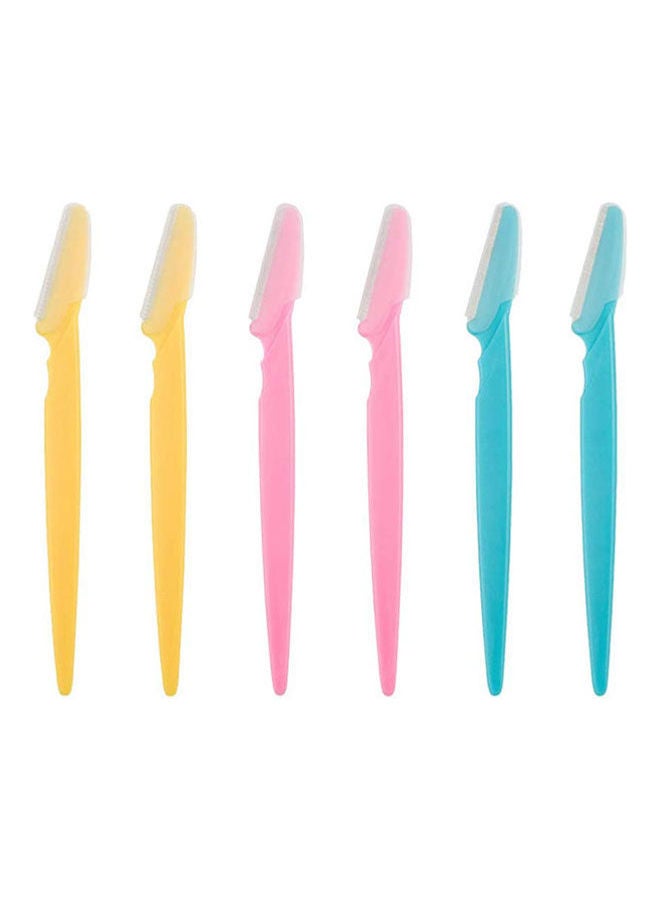 Eyebrow Razors Facial Hair Remover Shaver Trimmer Shaper 6 PCS Multicolour - Image 1
