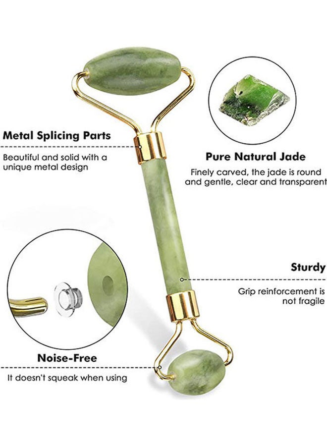 Generic Jade Roller & Gua Sha Set Green  - Image 2