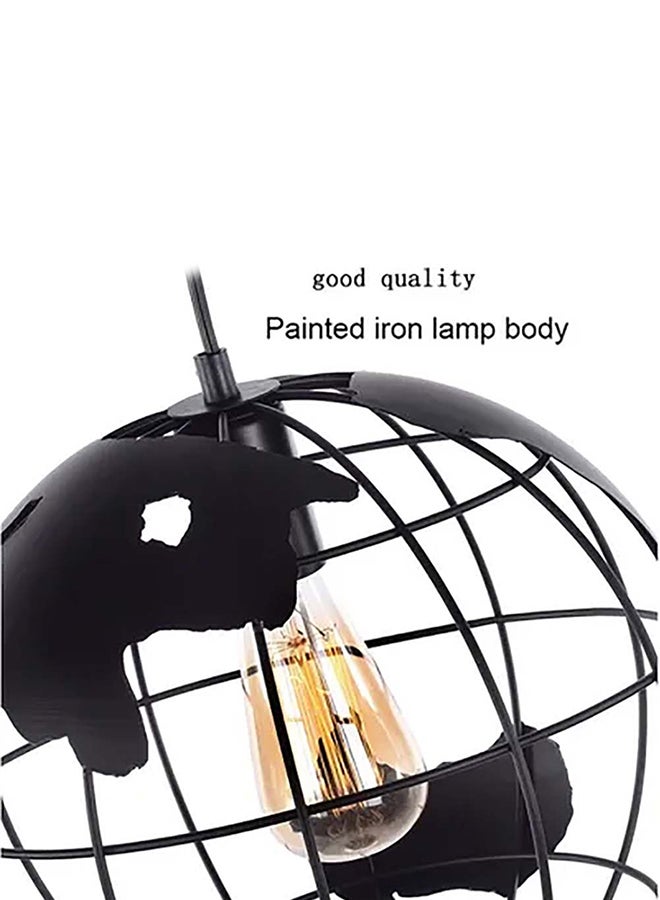 Generic - Globe Shaped LED Chandelier With Bulb Black 130x30x30cm - Image 1