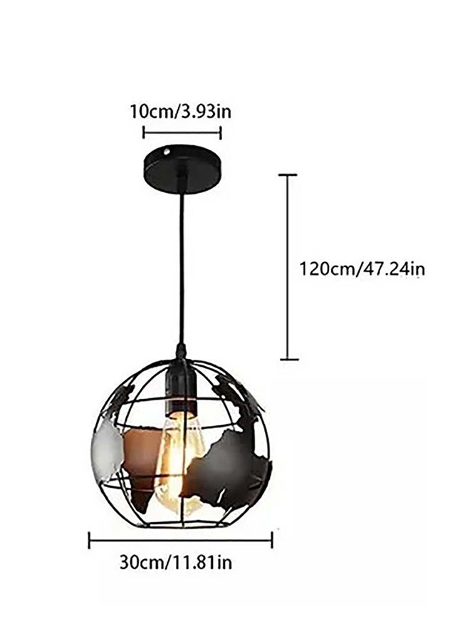 Generic - Globe Shaped LED Chandelier With Bulb Black 130x30x30cm - Image 1