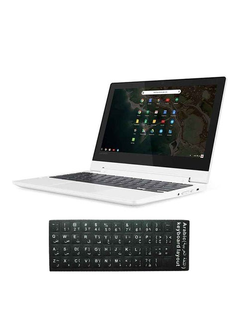 Chromebook C330 Convertible 2-In-1 Laptop With 11.6-Inch HD IPS Display, MediaTek MT8173C Processor/4GB RAM/64GB eMMC/Chrome OS/Integrated PowerVR GX6250 And Arabic Label Keyboard Sticker English Blizzard White