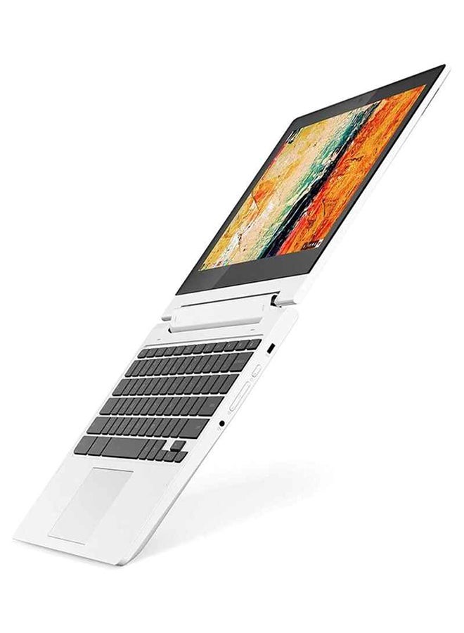 Chromebook C330 Convertible 2-In-1 Laptop With 11.6-Inch HD IPS Display, MediaTek MT8173C Processor/4GB RAM/64GB eMMC/Chrome OS/Integrated PowerVR GX6250 And Arabic Label Keyboard Sticker English Blizzard White
