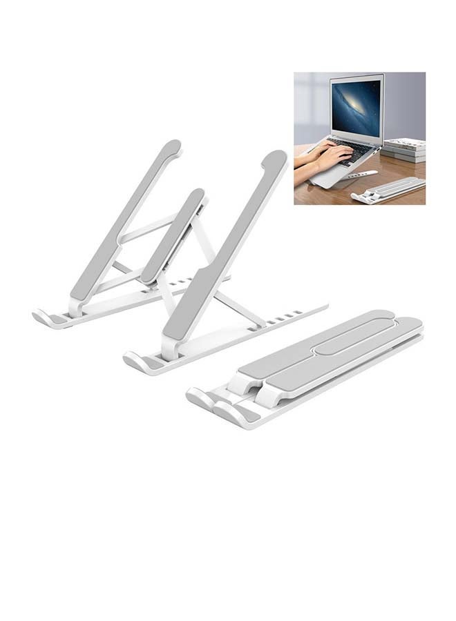 Toshionics Portable Foldable Laptop Stand For Desk White  - Image 1