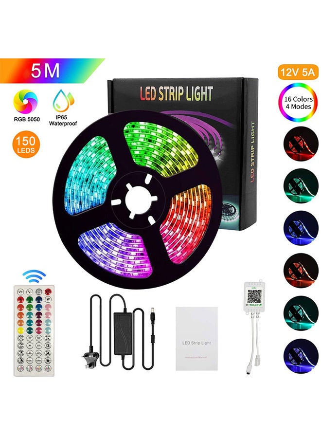 Generic - LED Strip Lights Smart Color Changing Rope Lights 16.4ft/5M 5050 RGB Light Strips with BT APP Controlled Music Apply for TV, Bedroom, Party and Home Decoration Multicolour - Image 1