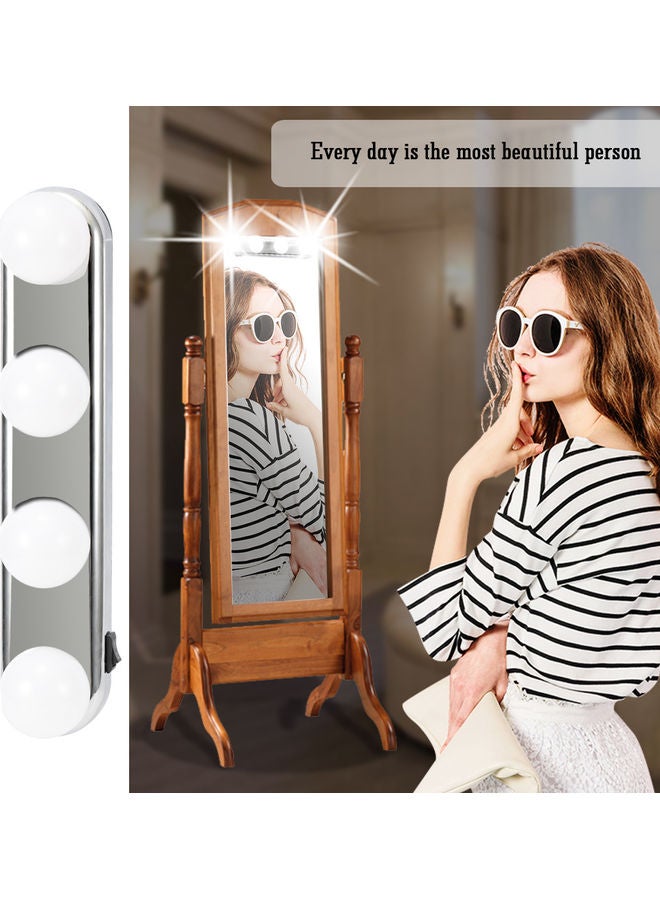 Studio Glow Make-Up Light Vanity Make Up Lighting Cordless Professional Super Bright with 4 LED Bulbs Portable Cosmetic Mirror Light Kit Multicolour - Image 4